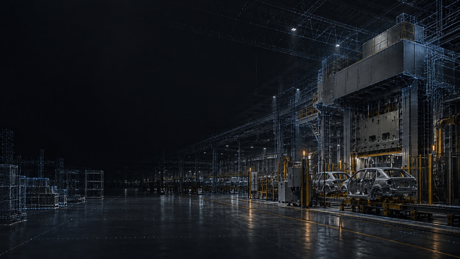 Automotive plant captured as a digital scan