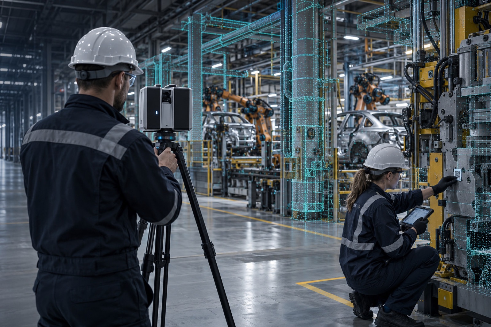 3D laser scanning and asset documentation inside an automotive factory